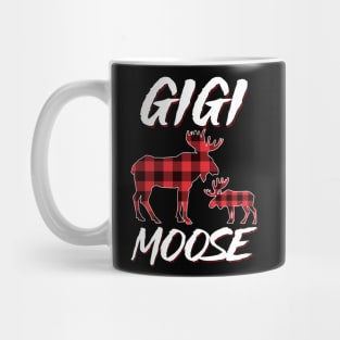 Red Plaid Gigi Moose Matching Family Pajama Christmas Gift Mug